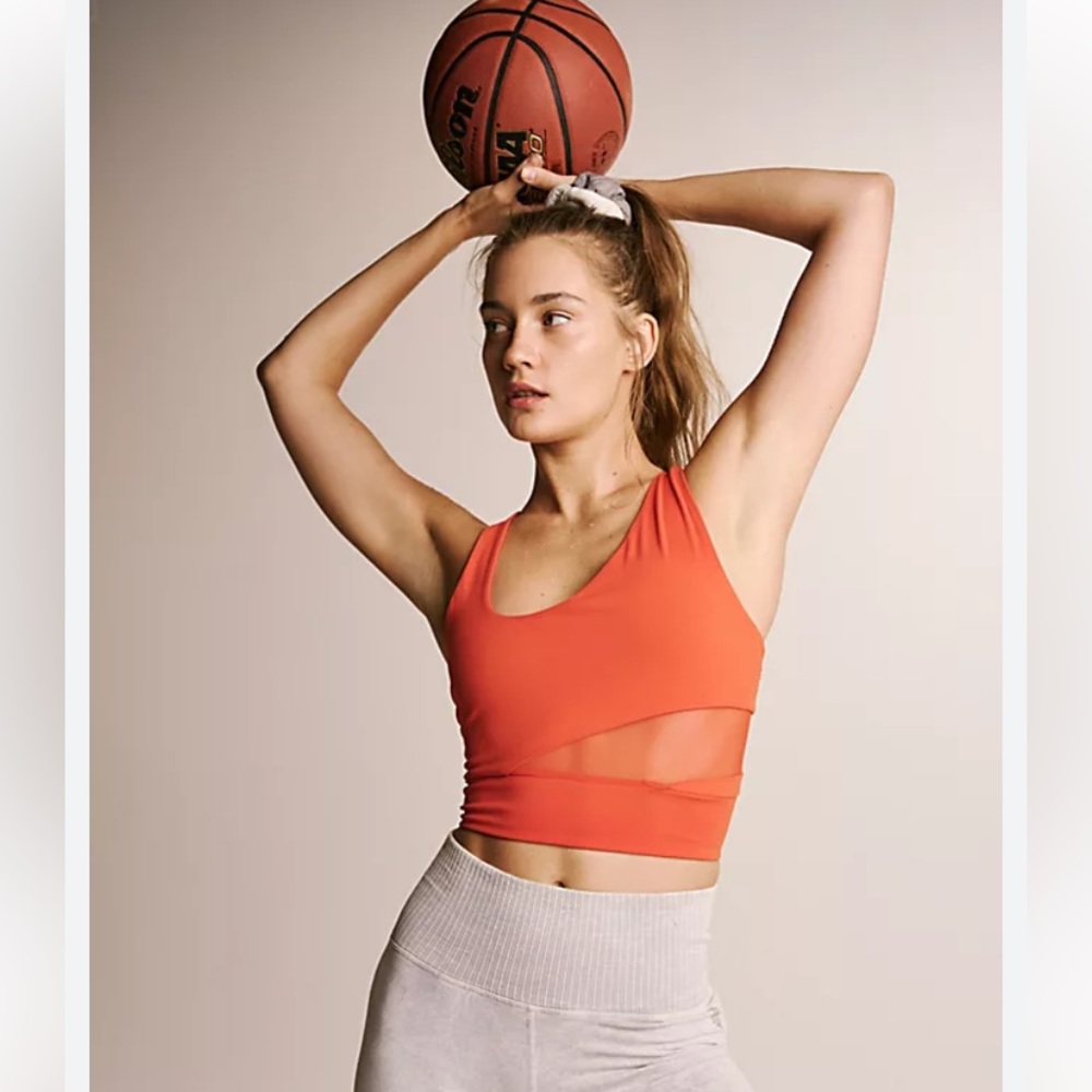 Free People Trophy Like Tank in Orange NWT